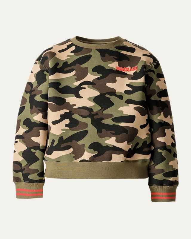 Kid's Sawyer Camo Crewneck Sweatshirt, Size 8-